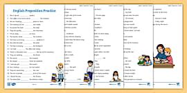 Prepositions Flashcards | Teaching Prepositions Activity