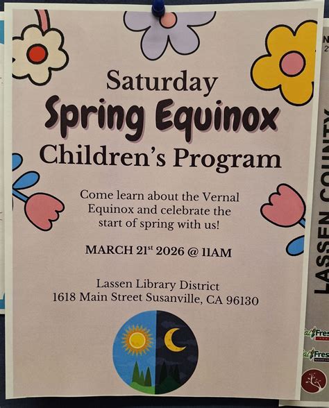 Spring Equinox program, 1618 Main St, Susanville, CA, 21 March 2026 ...