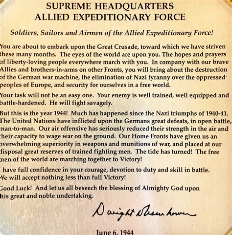 Dwight D. Eisenhower Dday Speech
