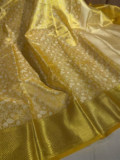 Buy Original Banarasi Tissue Weaved Chikankari Saree with Rich Pallu ...