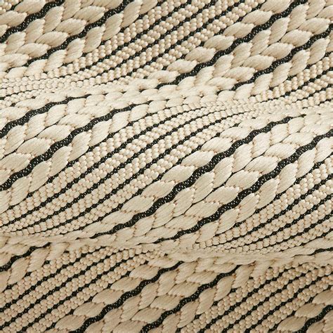 Natural & Black Puffback High-Low Washable Kitchen Runner 2x5 | At Home