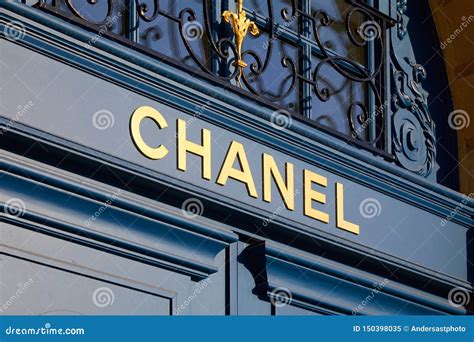 Chanel Luxury Store Sign on Blue Door in Place Vendome in Paris, France Editorial Image - Image ...