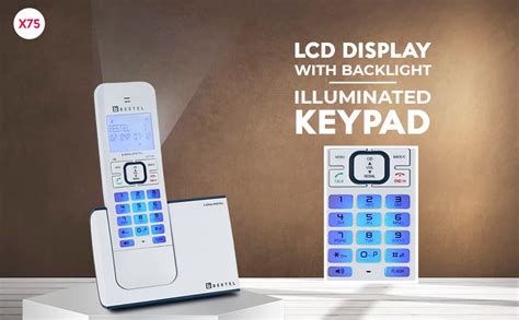 Beetel X75 2.4Ghz Cordless Landline,Dual Mode DTMF/FSK,1 Line 7segment ...