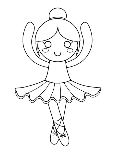 Simple Ballet Dancer coloring page - Download, Print or Color Online ...