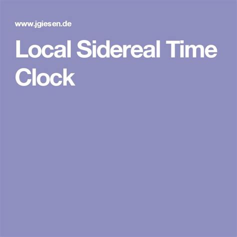 Local Sidereal Time 的图像结果