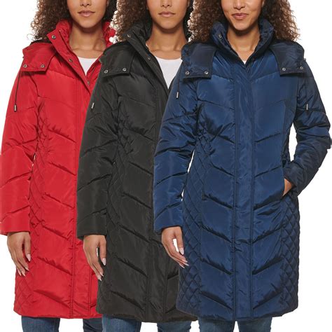 Andrew Marc Ladies Long Quilted Jacket in 3 Colours and 2...