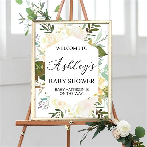 Elegant Baby Shower Sign Adorable Baby Shower Decoration With Pink,