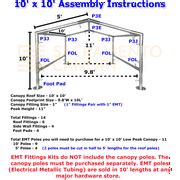 Low Peak Canopy Fittings Kits (10' Wide) DIY | Ubuy India