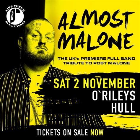 Almost Malone - The UK’s Premiere Full Band Tribute to Post Malone plus ...