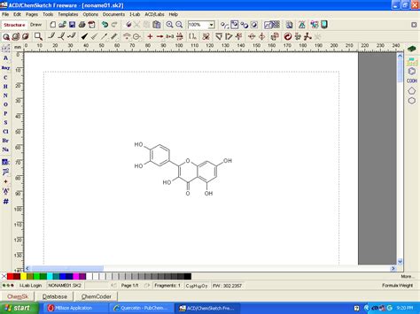 Fig. 2: 2D Structure of Quercetin