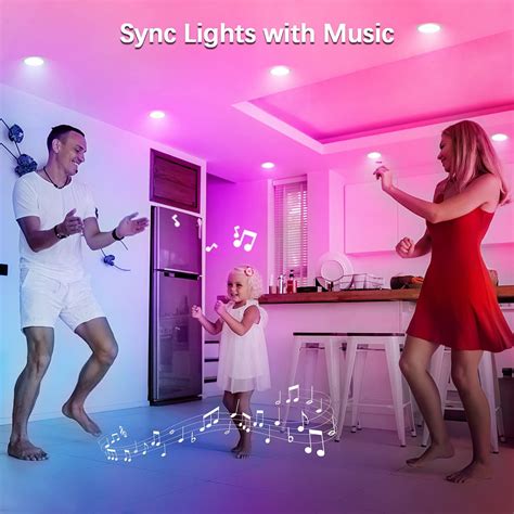 Buy Konodar Smart Recessed Lighting with Hub and Remote, 3 Inch ...