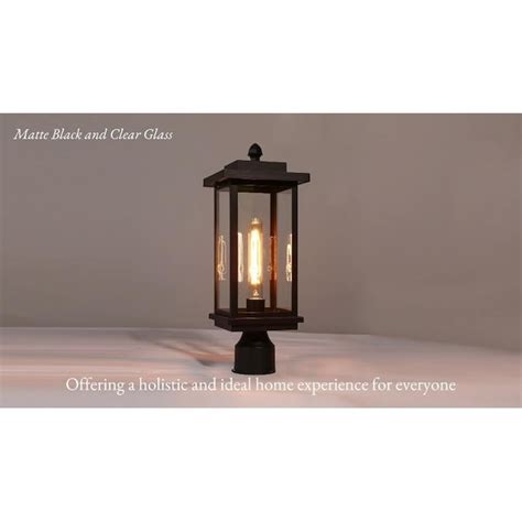 LNC Morrisave 3 -Light 55.9-in Matte Black with Clear Glass Farmhouse ...