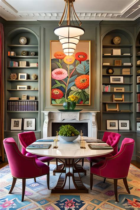 How to Decorate a Library Dining Room | Unique dining room, Home ...