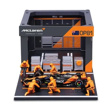 Bburago McLaren MCL38 #81 Oscar Piastri Pit Stop Garage Kit 1:43 ...
