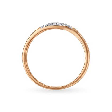 14KT Rose Gold Diamond Finger Ring