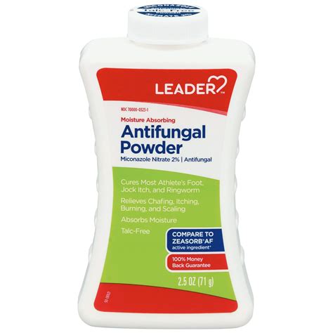 Amazon.com : Leader Athlete's Foot Antifungal Powder, Moisture Absorbing, Talc-Free, Antifungal ...