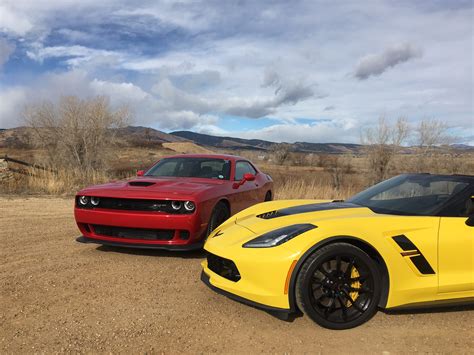 2017 Chevy Corvette Grand Sport vs Dodge Challenger Hellcat Mashup Review: Which One To Buy ...