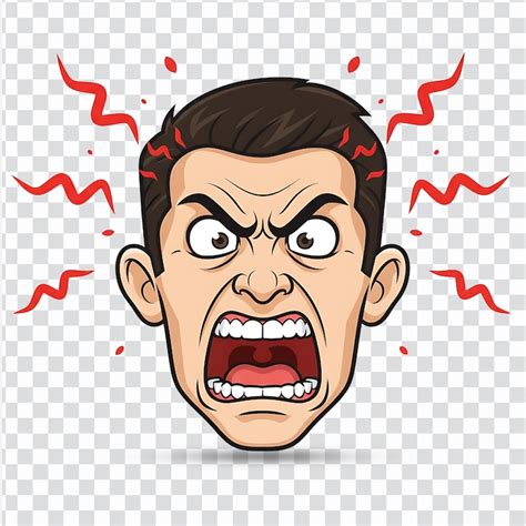 Angry man screaming with rage | Premium PSD