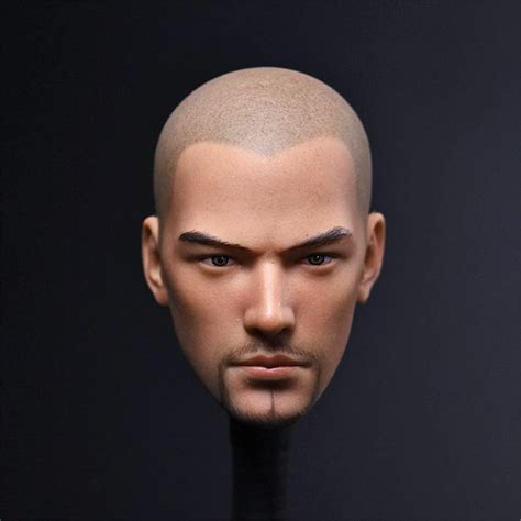 Buy 1/6 Scale Male Head Sculpt, Asian Male Bald Head Carved for 12 ...