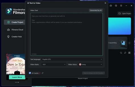 Filmora AI Text-to-Video