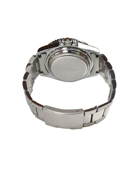 RODERICO GIULIANI ANALOG BLACK DIAL SILVER CASE SILVER STEEL BRACELET