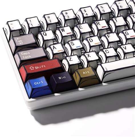 Amazon.com: XVX Retro PBT Keycaps, Cherry Profile Keycap Set, Dye Sublimation Graffiti Keyboard ...