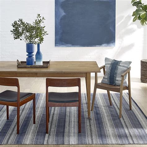 Buy Fab Habitat Striped Area Rug - Ethos Blue - Machine Washable ...