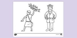 King Colouring Page | Colouring Sheets (teacher made)