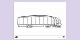 Log Truck Colouring Page | Colouring Sheet (teacher made)