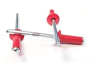 3/16" Small Head Aluminum Steel Mandrel Pop Rivets (Red) : Amazon.in ...