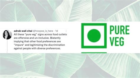 Pure Veg Viral Tweet: What's 'impure' food? Twitter user slams food ...