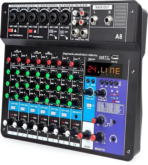 Powerpak A8 Professional 8-Channel Audio Mixing Console | Portable ...