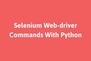 Image result for Initializing Web Driver in Selenium Python Example