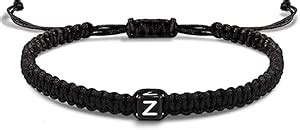 Kaushey loom & craft Letter A-Z Charm Adjustable Bracelet for Women Men ...