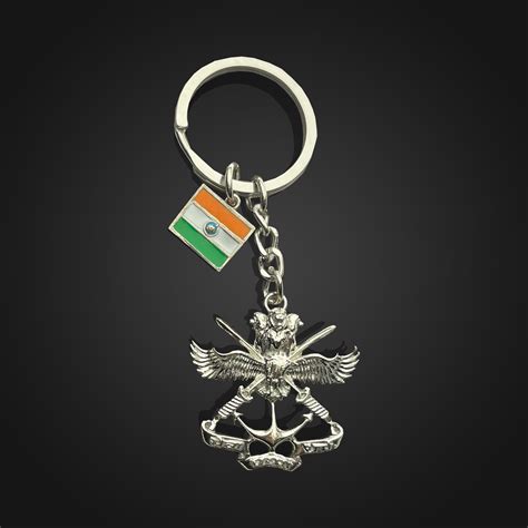 Buy Nda Logo Metal Keychain Online In India Great Deal Price – MILITARY ...