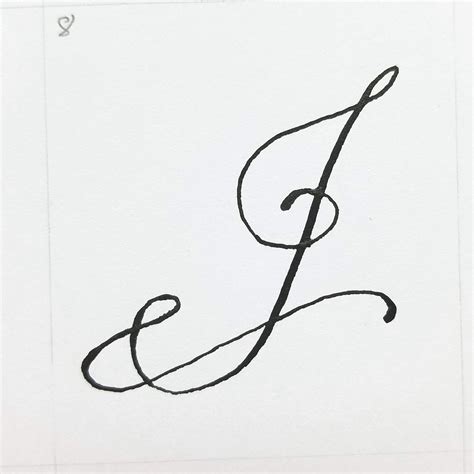 Calligraphy Letter J | The Painted Pen