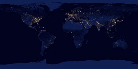 NASA Visible Earth: Night Lights 2012 - Flat map