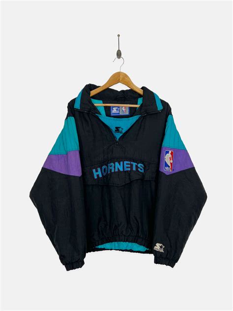 90s charlotte hornets starter jacket clearance