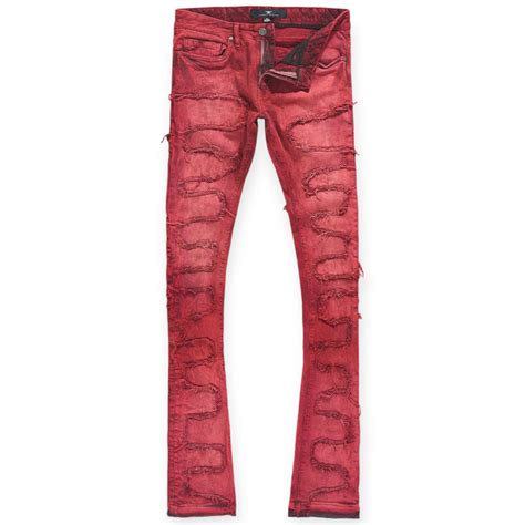 Mens Red Jeans