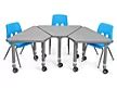 Flex-Space Mobile Wedge Student Desk - Modern Gray at Lakeshore Learning