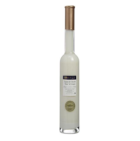 Chocolat blanc and grappa, chocolate liqueur, white, 15% vol., Eberle ...