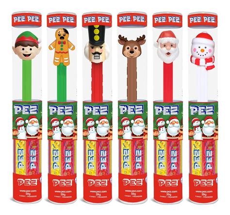 Santa/Elf/Snowman PEZ Dispenser, Lemon/Strawberry, Red/Green, 59-g ...