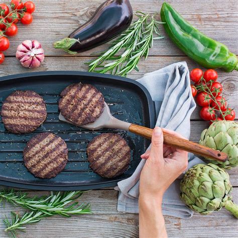 Buy Miusco Non-Stick Silicone Kitchen Utensils Set with Natural Acacia ...