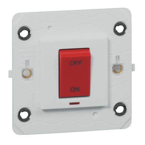 Arteor™ - Double pole switch - with neon - 45 A 250 V~ - 1-gang - Soft ...