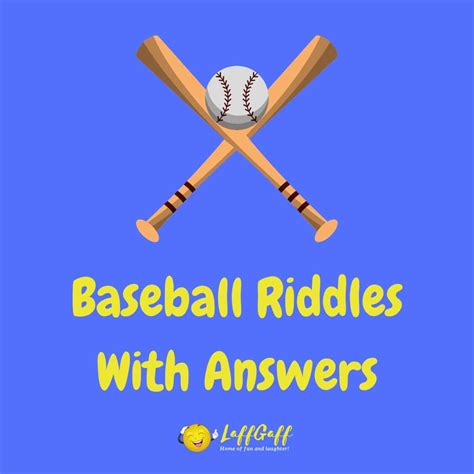 30+ Fun Free Baseball Riddles With Answers! | LaffGaff