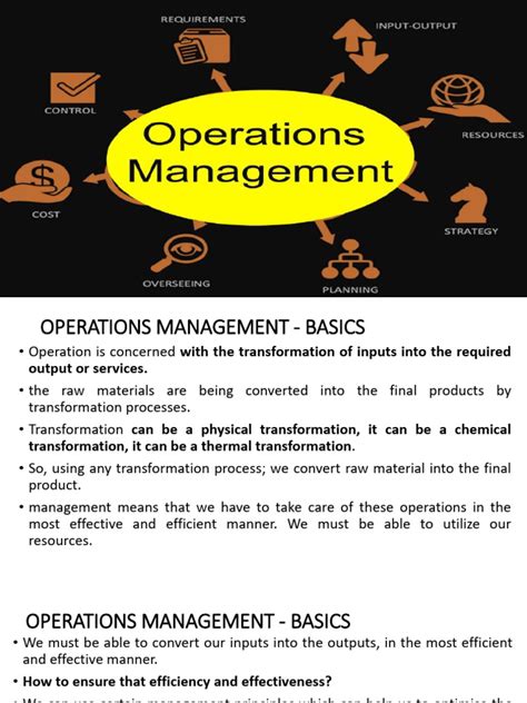 Image result for Operations Management Basics
