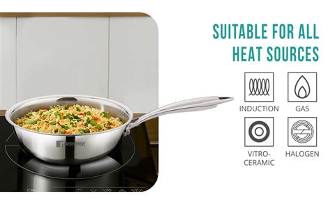 BERGNER Argent Junior Chef TriPly Stainless Steel Wok