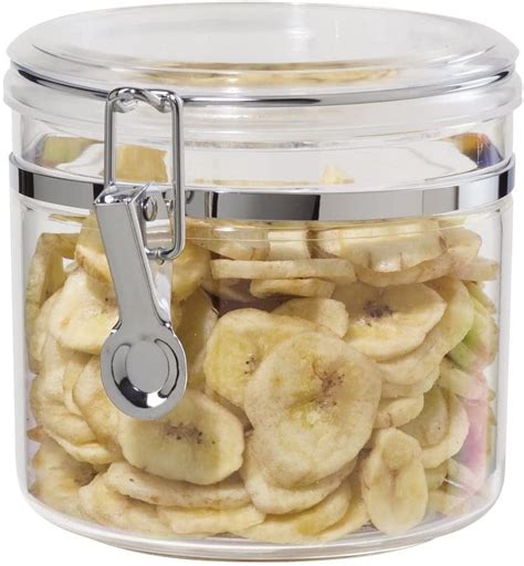 Clear Canister with Clamp Lid, 38 oz - Large Airtight Food Storage ...