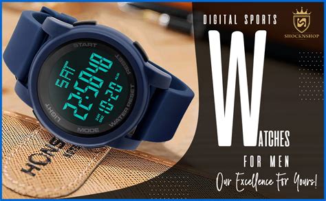 Shocknshop Rubber Led Digital Sports Multi Functional Black Dial Watch ...