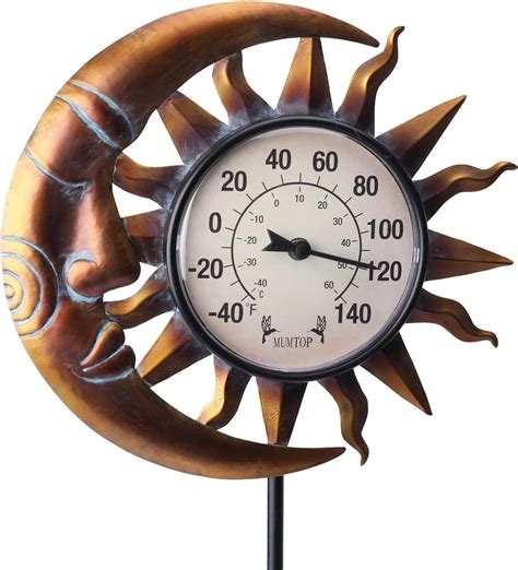 Amazon.com : Outdoor Thermometer Decorative Garden Stakes Thermometer ...